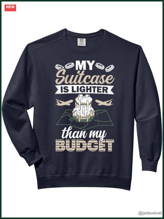 Tops - Cotton Blend Crew Neck Long Sleeve Sweatshirt Budget Traveler